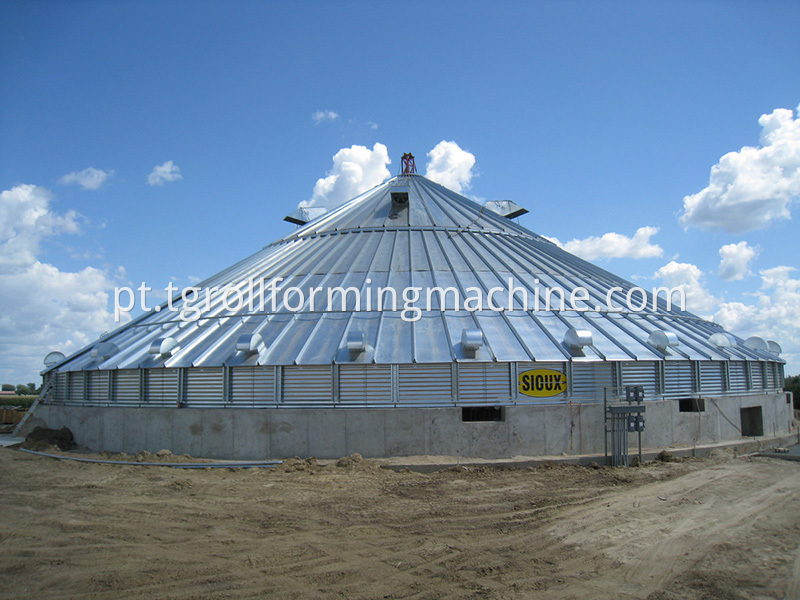 Commercial-Grain-Bin-Roof-Construction